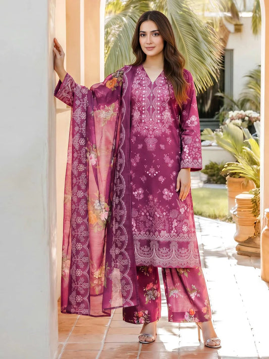 3 Pc Ready To Wear Lawn- A3001SU-XSL-489